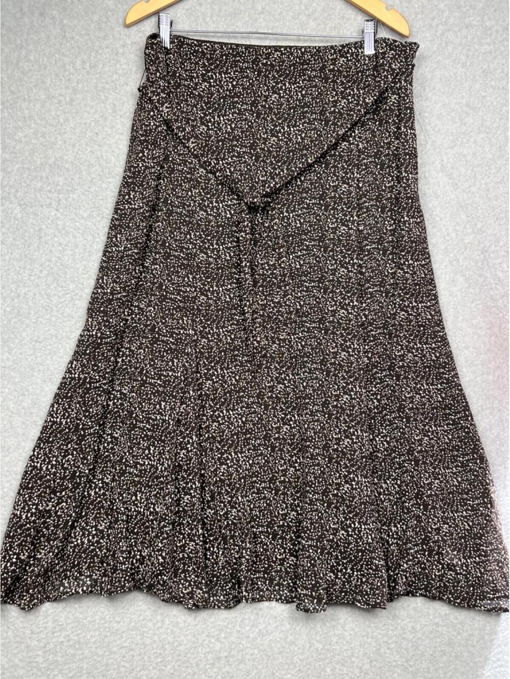 JM Collection Vintage Women's Chiffon Maxi Skirt A-Line Size 14P Hobo Spring